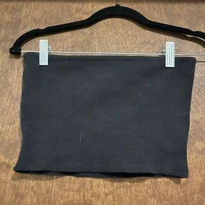 Urban Outfitters Ribbed Black Tube Top